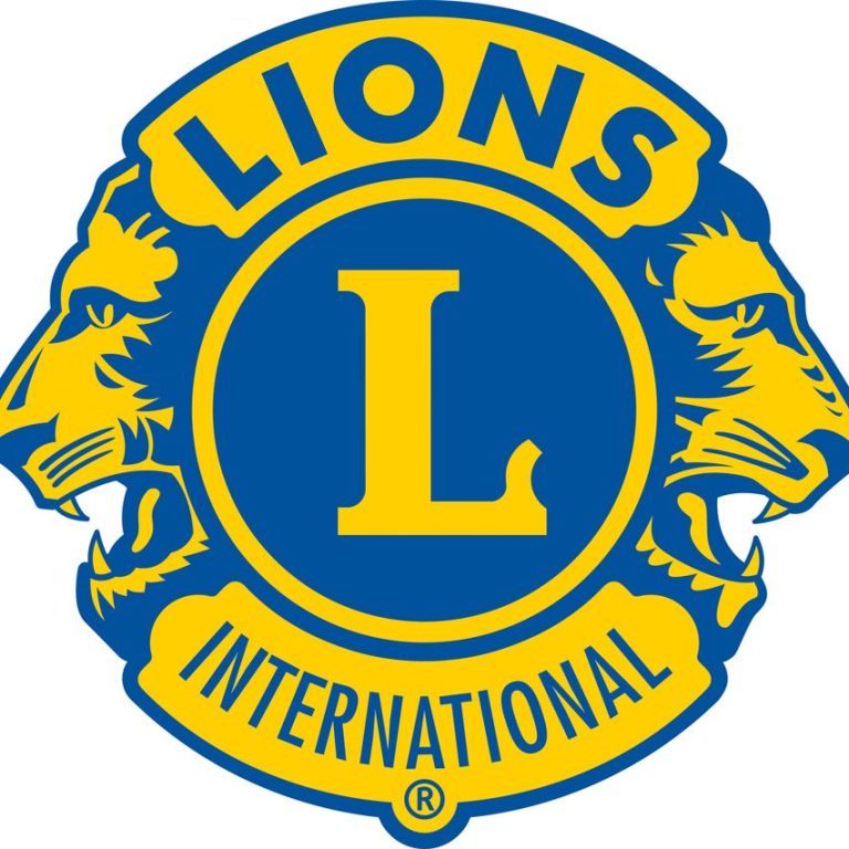 Logo der Lions Clubs International mit zwei Löwenköpfen und einem großen "L".