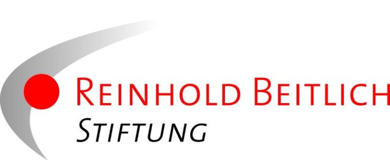 Logo der Reinhold Beitlich Stiftung mit rotem Punkt und stilisiertem grafischen Element.